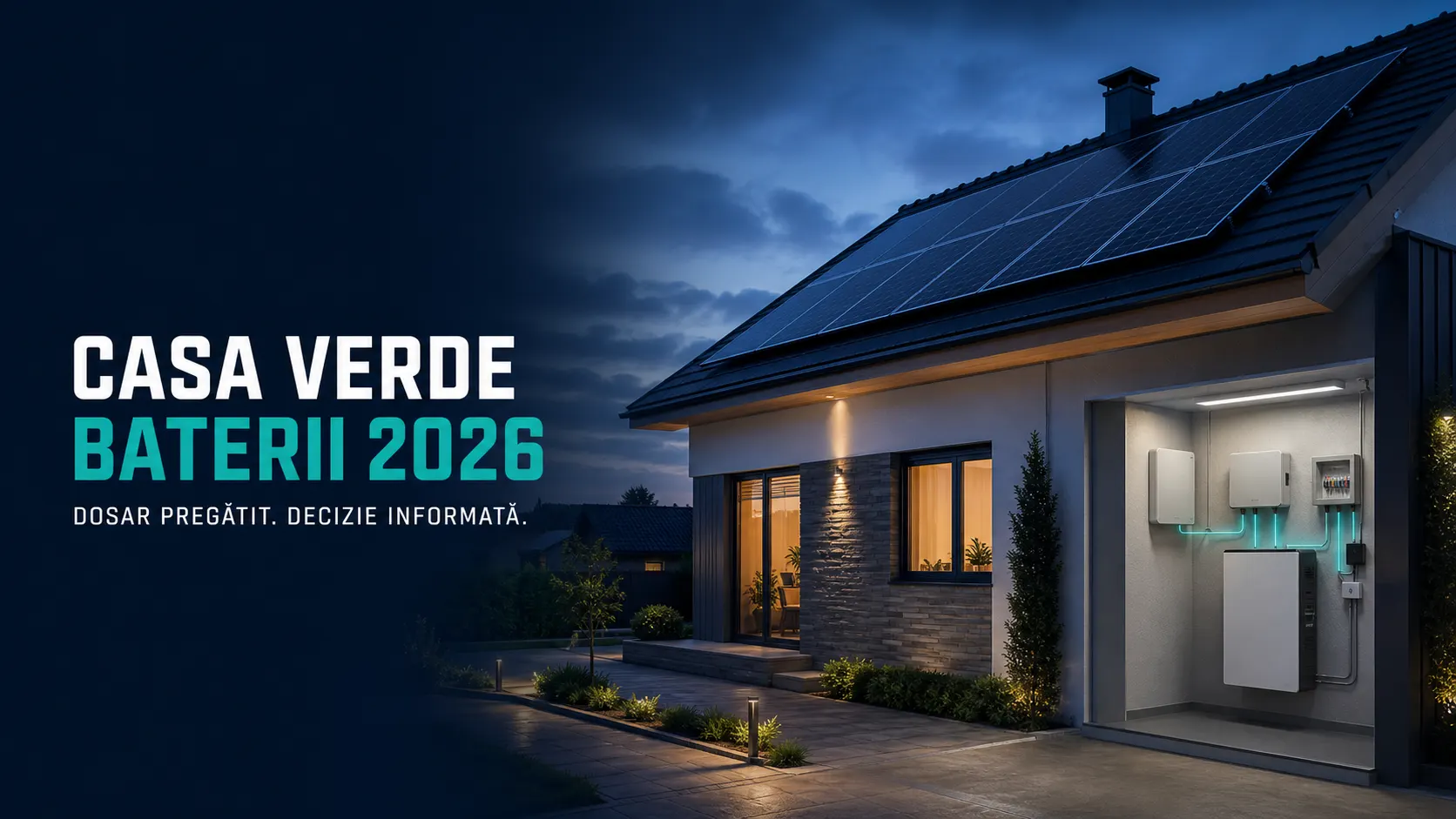 Casa Verde Baterii 2026 - sistem fotovoltaic cu stocare